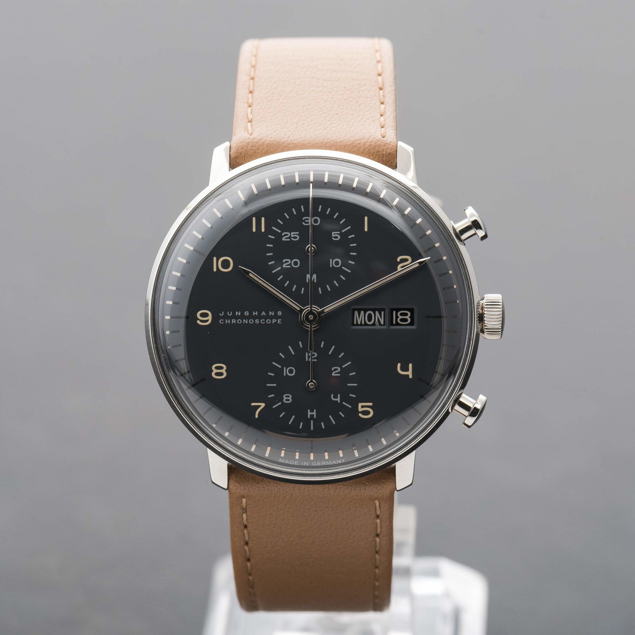 Junghans Max Bill Automatic Chronoscope Chronograph Day Date Grey 027/ ...