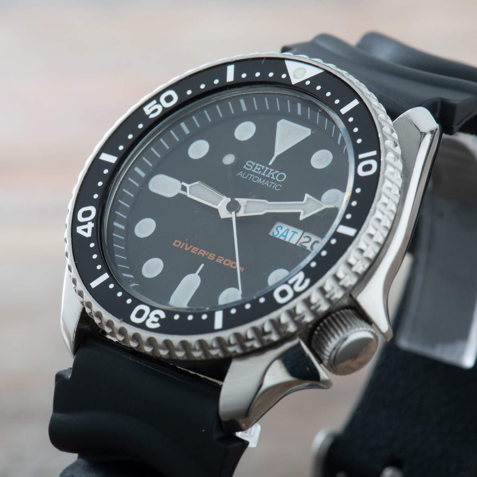 Seiko SKX007 Divers Watch Men Vintage Automatic Day Date ref. 7S26-0020 ...